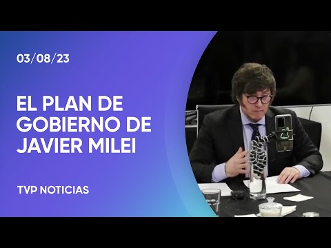 PASO 2023: Javier Milei presentó su programa de gobierno