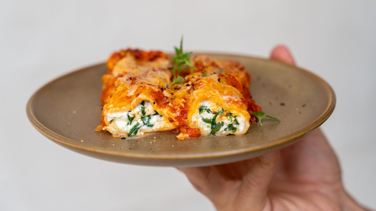 Cannelloni fondants fait maison – pâte fraîche, farce et sauce tomate maison