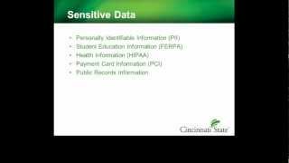 Information Awareness Program - Sensitive Data