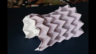 Origami Herringbone Tessellation Paul Jackson/معماری با الهام از اوریگامی