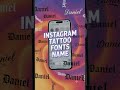 Instagram Tattoo Fonts Name 😍 Stylish Name Fonts Generator for Instagram Bio #shorts