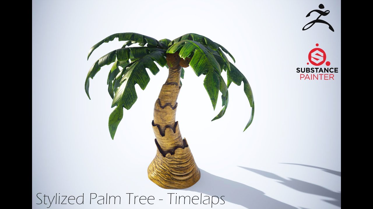 photo Palm Tree Texture Stylized stylized palm tree zbrush substance