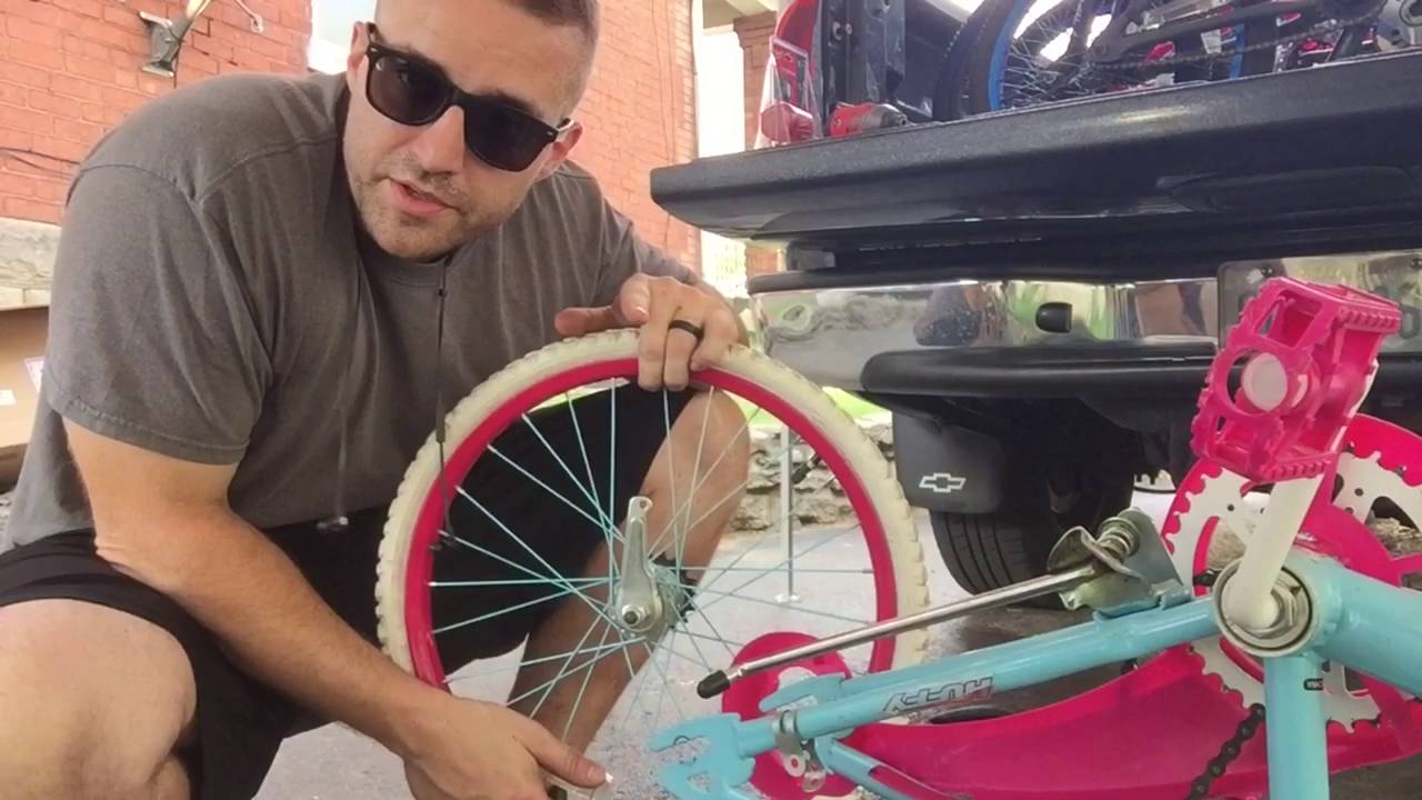 How to change a kids 20 inch bike tire inner tube YouTube