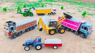 Jcb tractor video | JCB 4*4 5CX fully loading white muram Tata truck 2518 | jcb cartoon | tractor