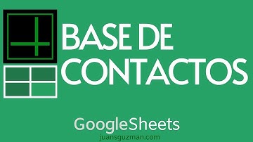 Creando un Archivo de Gestión de Contactos em Google Sheets - Parte 1