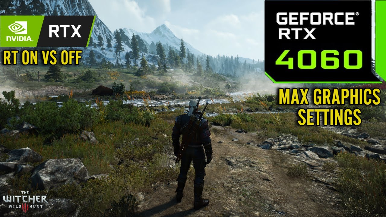 The Witcher 3 : RTX 4060 8GB ( RT ON VS OFF MAX Settings Benchmark )