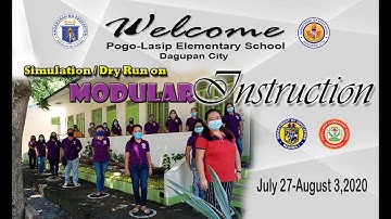 Preparation, Orientation and Dry Run on Modular Instruction