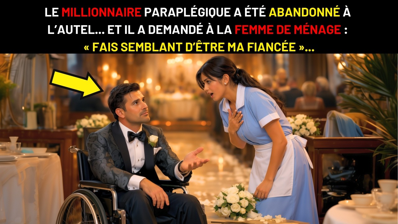 LE MILLIONNAIRE PARAPLÉGIQUE ABANDONNÉ À L’AUTEL DIT À LA DOMESTIQUE : « SOIS MA FIANCÉE CE SOIR ! »