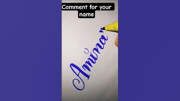 how to write Amina with cut marker ?#calligraphy #handwriting