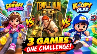 🔥 Subway Princess vs Temple Run vs Koopy Play 🏃‍♂️ | Ultimate Running Games Challenge! 🎮 | 2026 Game screenshot 3
