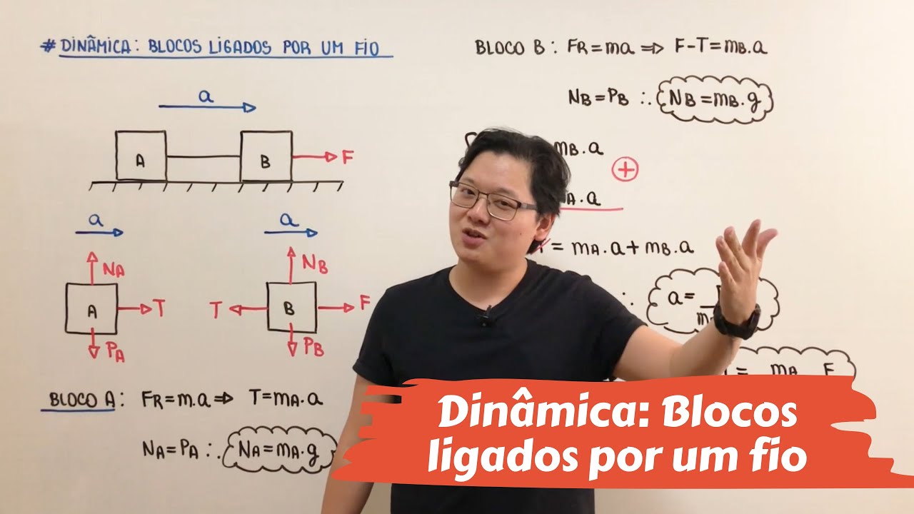Mecânica | Dinâmica: Blocos ligados por um fio
