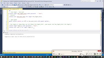 Start- SQL SERVER - PHÂN QUYỀN