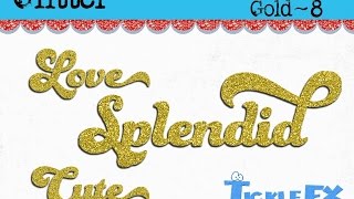 11 Glitter Sweet Words Vectors in Gold#8 Clip Art Digital Scrapbooking