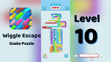🎮 Wiggle Escape Level 10 Walkthrough | Snake Puzzle Challenge 🐍 | SolutionGuruji
