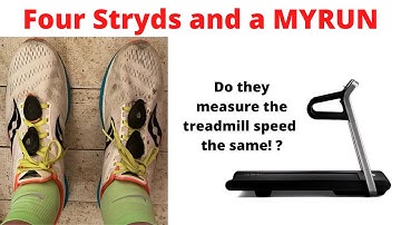 Four Stryds and a MYRUN - do they measure the treadmill speed the same?