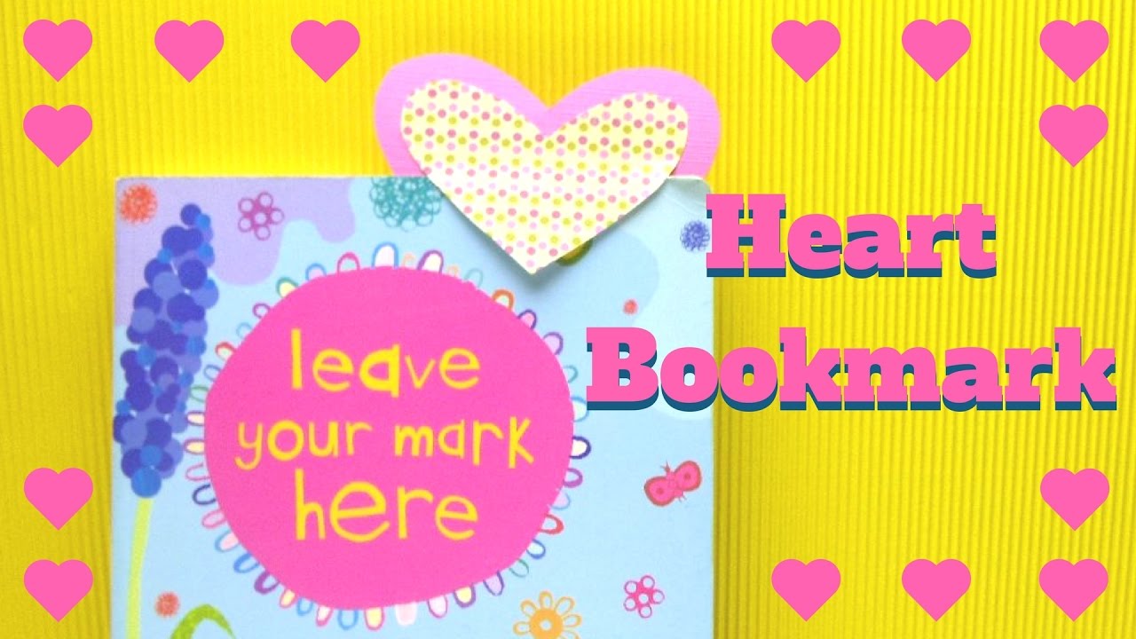 Valentine Crafts - Quick Heart Bookmark - YouTube