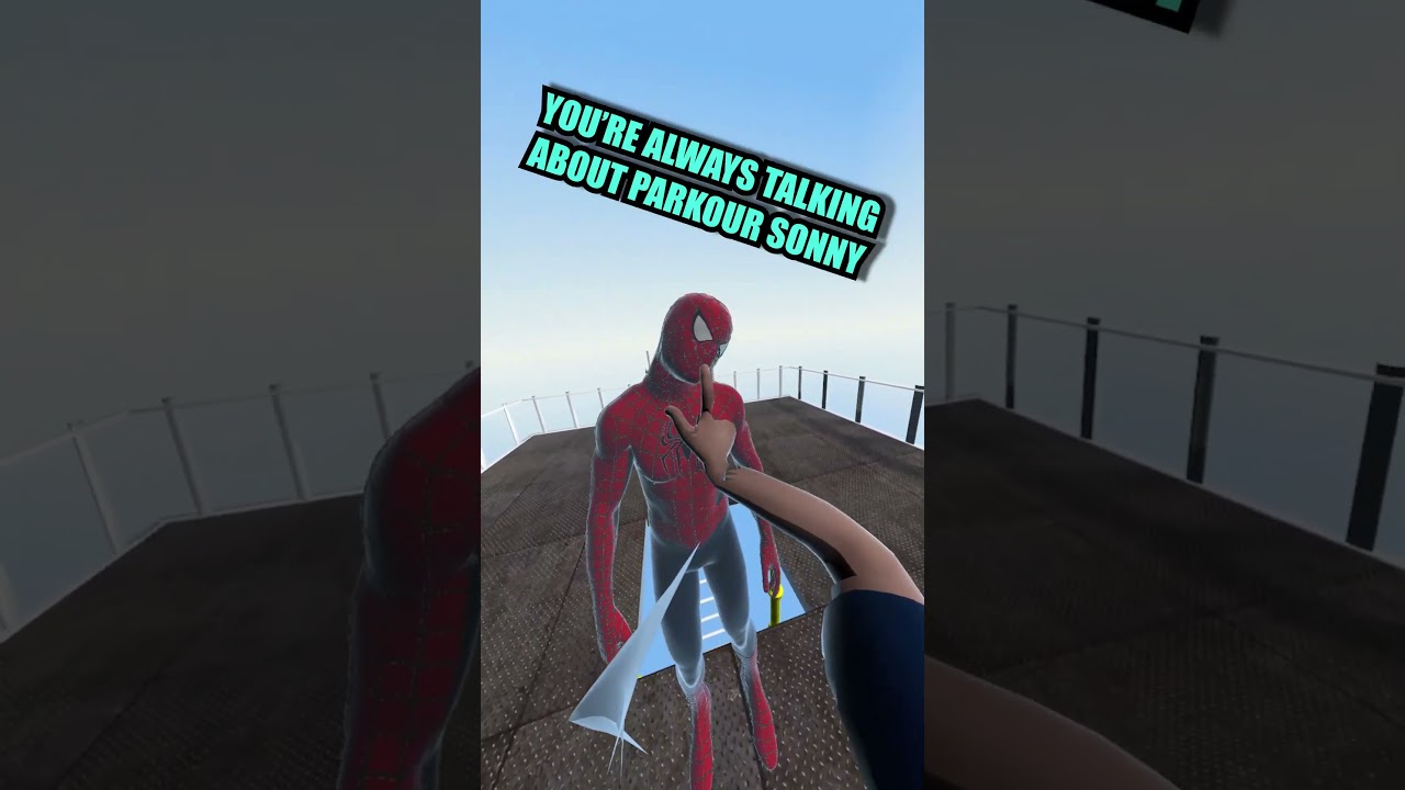 ⁣Spider-Man VR SON GETS PARKOUR REVENGE #vr #virtualreality #spiderman #gaming #benbu