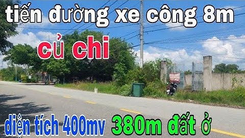 Giới thiệu lô đất tổng 400mv đường ba sa nhựa 8m có 380mv thổ khu dân cư xã củ chi bán 3 tỷ 400triệu