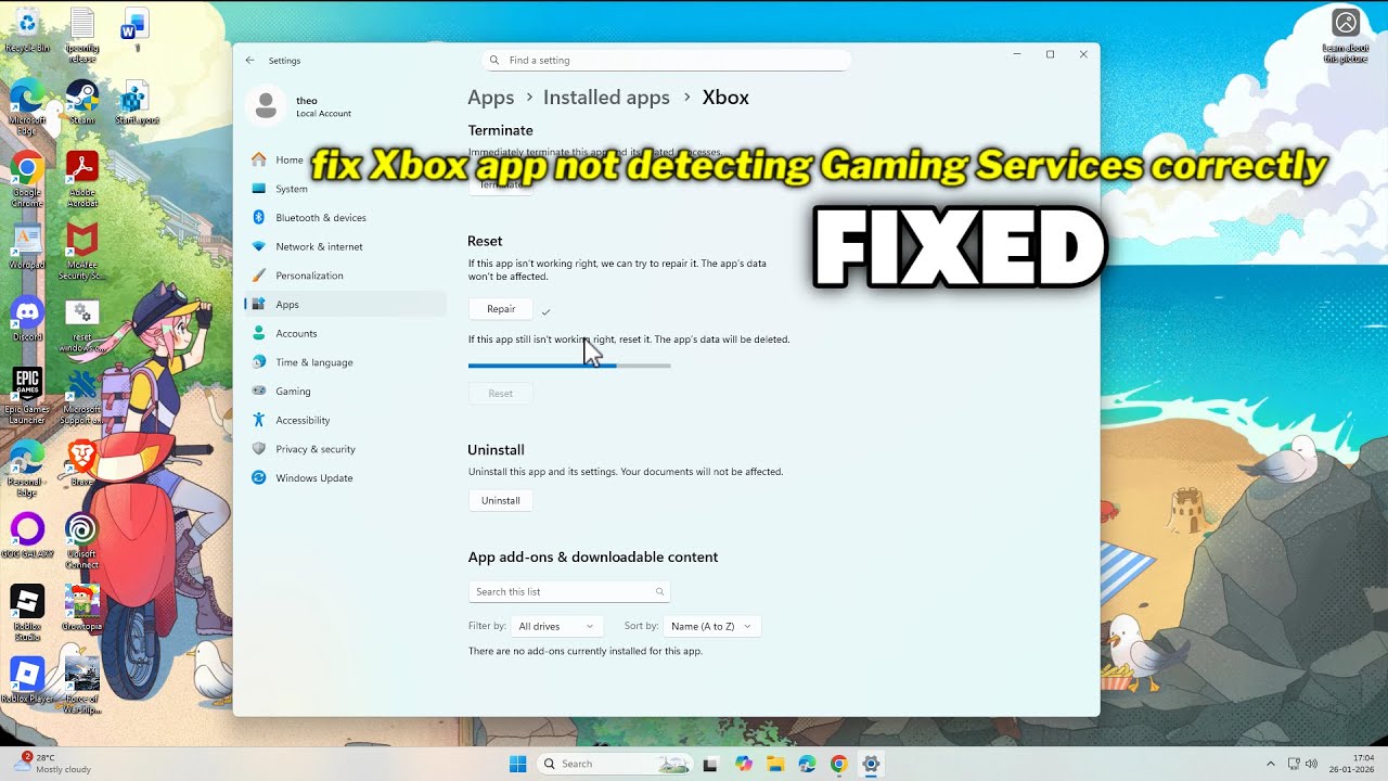 (FIXED) Xbox app not detecting Gaming Services correctly in Windows