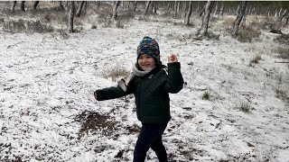 Can Ateş’in beklediği #kar sonunda yağdı ❄️☃️#kareğlencesi #kardanadam