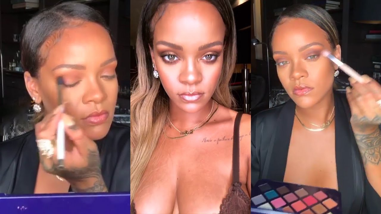 Rihanna Makeup Tutorial LIVE On Instagram