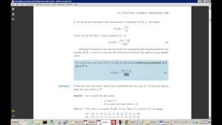 Section 3 Calculating Probabilities part 1 Conditional Probability and Independence