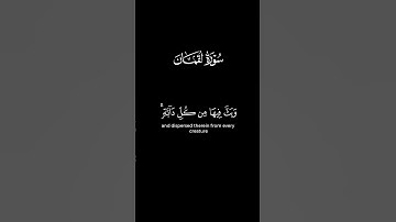 خالدين فيها وعد الله حقا وهو العزيز الحكيم | ياسر الدوسري سورة لقمان | كرومات قرآن