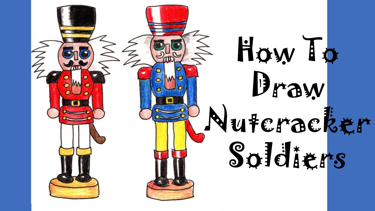 How to Draw Nutcracker Soldier Step by Step Tutorial for Kids. Guided