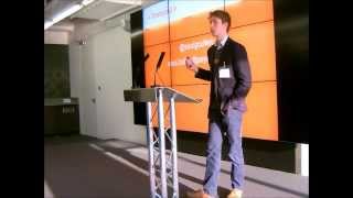 Saul Cullen of Paymill speaking at Fintech Drinks & Demo Night London June 2013 at Level39