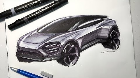 Sports CUV: Marker Rendering Demo in Front 3/4 View