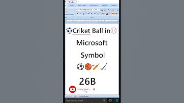 ⚽Criket Ball 🏀Symbol in🏏Microsoft word✅#shorts #microsoft #words #cricket #ball #symbols #msword