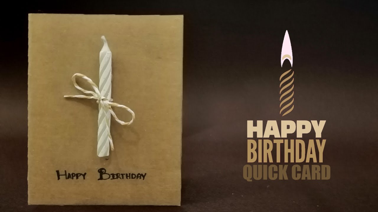 DIY Birthday Card | Inventive Happy Birthday Candle Card | Happy Birthday Quick Card DIY
