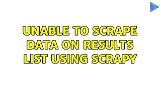 Unable to scrape data on results list using scrapy
