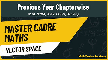 Vector Space || Master Cadre Math Punjab || Previous Year Questions