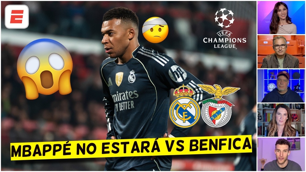 SE CAE EL REAL MADRID. MBAPPÉ NO JUGARÁ ante el BENFICA por DOLOR en su RODILLA | Champions League