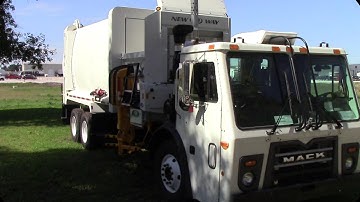 New Way Sidewinder Automated Side Loader Refuse Truck Walk Around  Air Valve Version