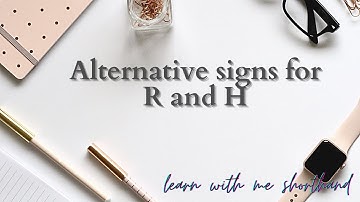 Alternative signs for R and H || Shorthand for beginners || Pitman shorthand || Stenography