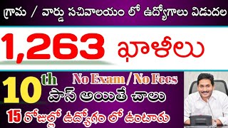 గ్రామ / వార్డు సచివాలయం లో ఉద్యోగాలు విడుదల | రాత పరీక్ష లేదు | 10th అర్హత | Volunteerjobs |AndhraTV