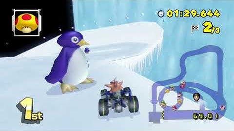 Mario Kart Wii (Fusion) Custom Tracks - Mirror (1 Player) #044 with Crash Bandicoot