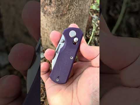 G10 handle and Stonewash Bohler M390 blade. Belluf GEO2508C.