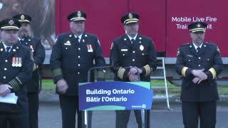 Press Conference Ontario Solicitor General and Fire Marshal