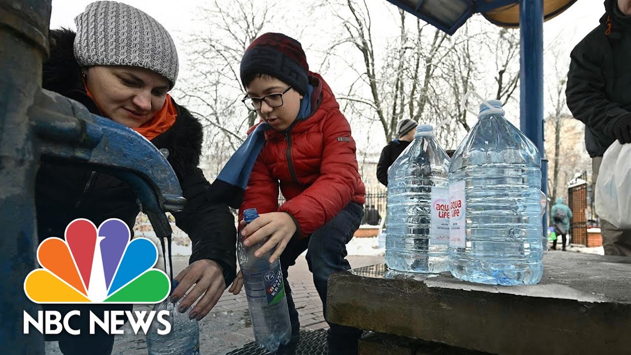 Kyiv Residents Line Up For Water After Devastating Russian Strikes