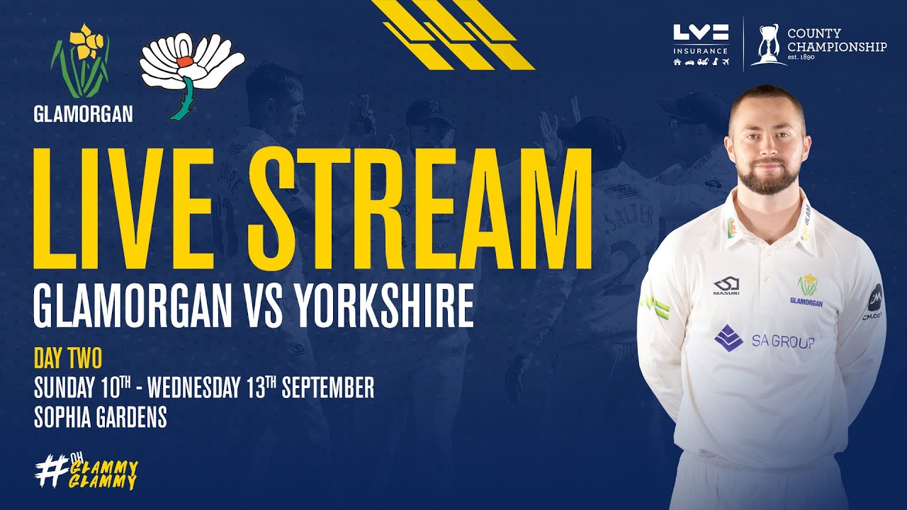 Glamorgan vs Yorkshire Day 2 LV/u003d County Championship Live Stream