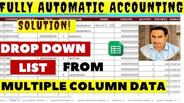 AUTOMATIC ACCOUNTING SOLUTION DROP DOWN LIST FROM MULTIPLE COLUMN OR SHEET