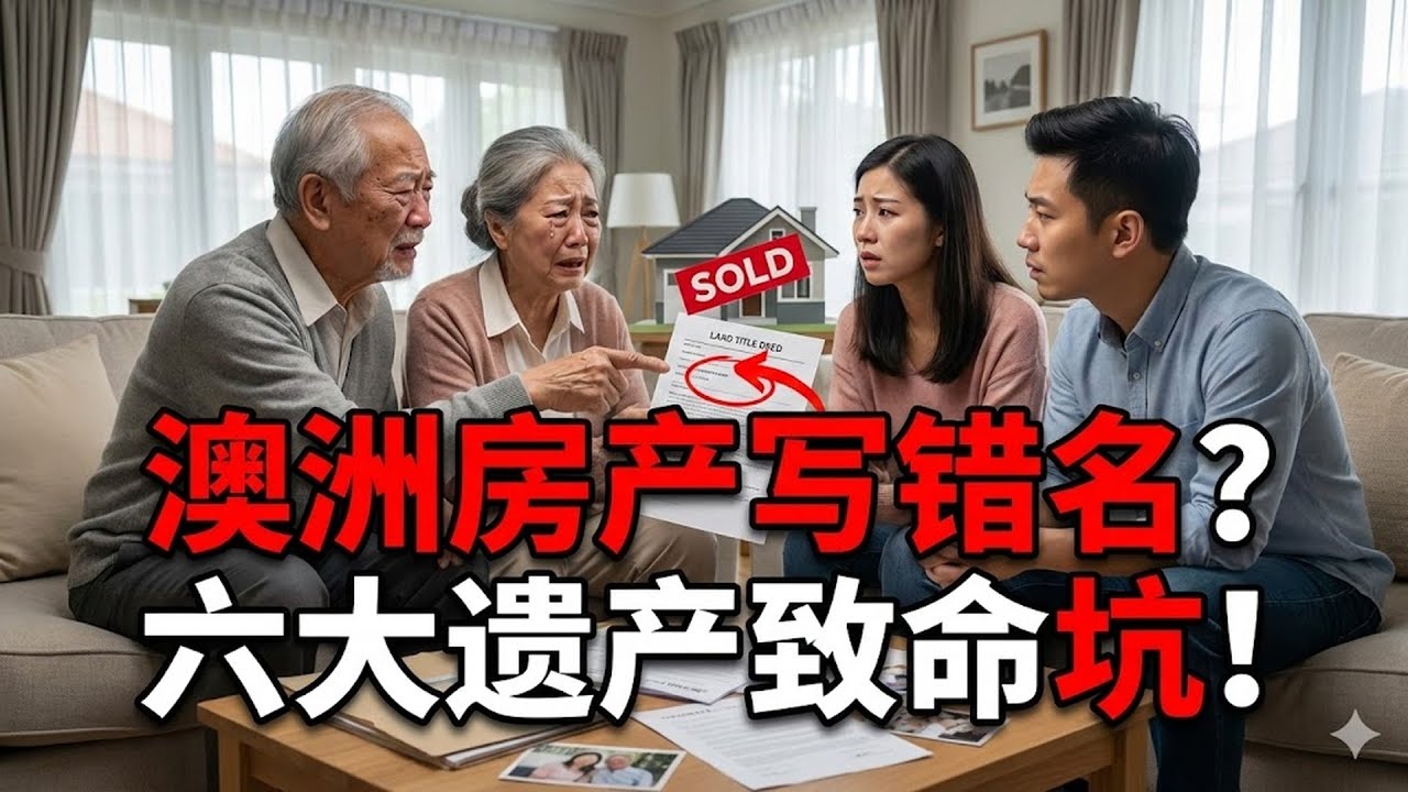 辛苦大半辈子给儿女在澳洲买房，千万别写错名字！澳洲华人长辈房产传承与遗嘱的6个致命错误！#澳洲房产 #华人移民 #遺囑規劃 #房产传承 #六個致命錯誤