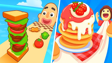 Pancake Run VS Sandwich Runner - All Level Gameplay Android iOS New Update Ep59