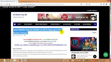 Lecom 8500Hot Flash File MT6580 6.0 LCD Fix Hang Logo & Dead Recovery Firmware.