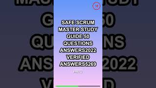 SAFe Scrum Master Study Guide 50 Questions Answers