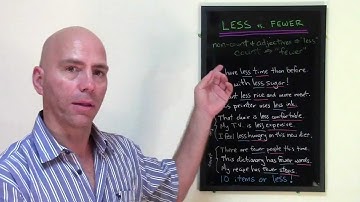 "Fewer" vs. "less" ESL grammar lesson