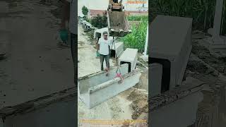 프리캐스트 배수관 설치 굴삭기 크레인 작업 기술